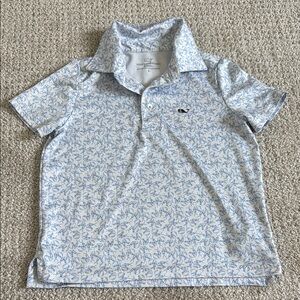 Vineyard Vines Kids Blue Floral Polo Shirt